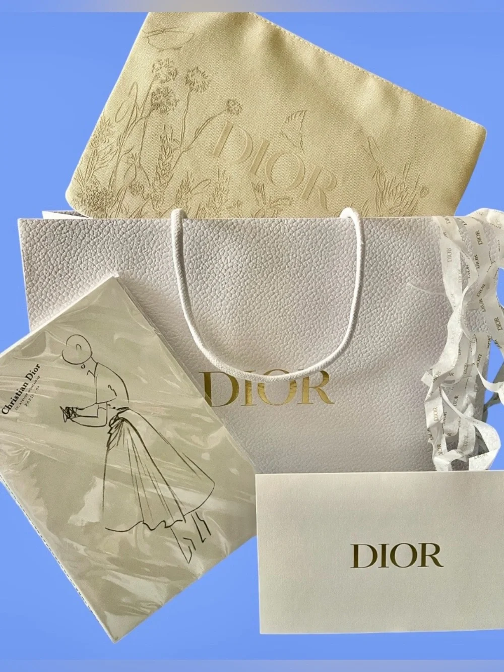 Dior 2Pc New Cosmetic Bag & Sketchbook-from Designer of Dreams Exhibition